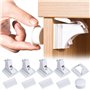 Verrouillage de tiroir pour bébé - Sécurité enfant - Verrou de placard - 4 Serrures + 1 Clé auto-Adhésive - Serrure Invisible po