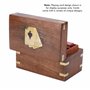 Ajuny Boîte de Rangement Décorative en Bois à Double Pont Pour Cartes à jouer Organiseur en Laiton Design Ace Avec 2 Paquets de 