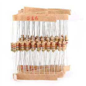 Kit de résistances 1000pcs Résistances à Couche de Carbone 1/2 Watt 1-10M Ohm 100 valeurs Résistance Assorties 5% Résistances de