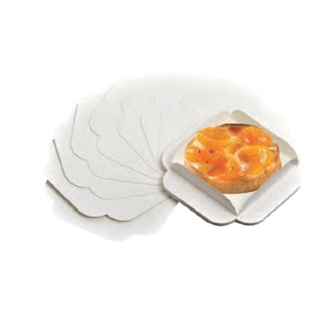 FaisTonGateau - Lot de 250 carré rainé carton 13cm - carré rainé blanc 13cm