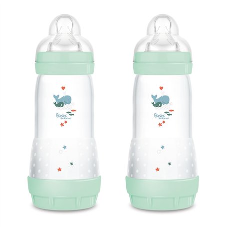 MAM Easy Start Lot de 2 biberons anti-coliques avec tétine en silicone SkinSoftTM