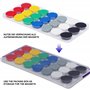 Nekava 21 aimants pour Tableau Blanc en 7 Couleurs. Les Petits aimants Ronds sont Parfaits pour l’école, Les séminaires, Le Trav