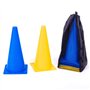 8LevelUp Set de 8 pylônes - cônes de 30 cm (4 Jaunes et 4 Bleus - Flexibles