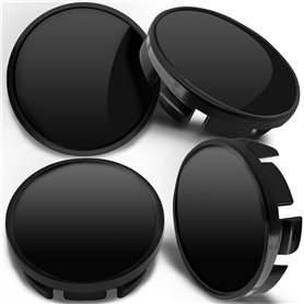 Biomar Labs 4 x 65mm Noir Cache-Moyeu Capuchons de Centre Enjoliveurs de Roué Voiture Cache Moyeux Jante Cache-Moyeux Compatible