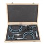 Jeanoko Micromètre Extérieur 4 Pièces 0‑100mm Micromètres Extérieurs Métriques Jauge D'épaisseur étriers de Mesure avec étui