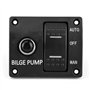 Interrupteur À Bascule De Pompe De Cale, Pompe De Cale Automatique 12v,Panneau De Commutateur De Pompe De Cale À 3 Voies Auto/Ar