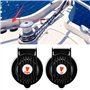 EVTSCAN 2 pièces Marine Bateau Ancre guindeau Pied de treuil Interrupteur Compact Haut et Bas Bateau Bateau Ancre treuil commuta