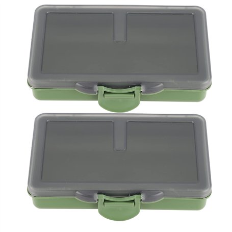 Boîte de Matériel de Pêche 2 Pièces Organisateur de Boîte à Compartiments Multiples pour le Stockage de Gadget D'appât de Croche