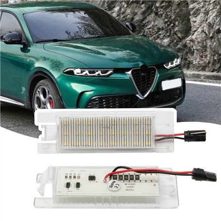 Konuooer Lot de 2 éclairages de plaque d'immatriculation pour Alf-a Romeo Giulietta 940 - Pour 147 156 159 166 MiTo GT Spider Br