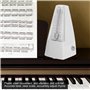 Métronome mécanique, Easy Operate Tempi Metronome pour musiciens pour laboratoires pour entrepôts(blanc)