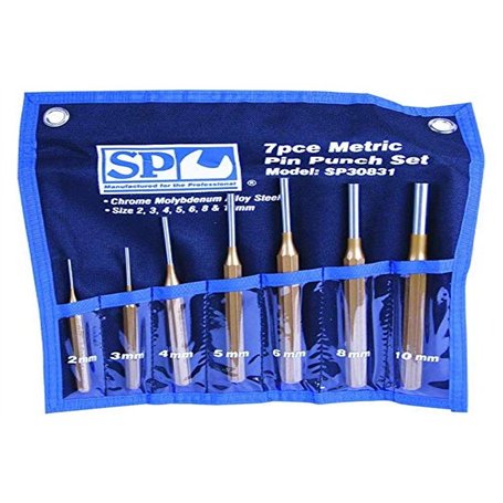 SP TOOLS SP30831 - Jeu de chasse goupille - 7pcs - Conçu pour les Professionnels - Outils de frappe - Chasses et burins