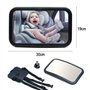 Miroir Voiture Bébé 360 °, Grand Retroviseur Voiture Bebe Incassable Universel, Claire & Champ de Vision pour Auto Siège Arrière