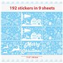 Stickers Noel Fenetre Réutilisable, Decoration Noel Fenetre Electrostatique 192 Flocon de Neige Autocollant Noel Fenetre Amovibl