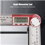 Numérique Angle Finder Double échelle 360 Degrés rapporteur d'angle numérique 200mm Règle Rapporteur d'Angle Numérique avec LCD 