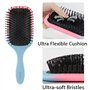 Brosse à Cheveux Antistatique avec Poignée Brosse de Coiffage Peigne à Queue et Peigne à Dents Larges