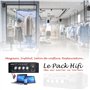 Party Light & Sound - Pack HiFi Ampli Party PLS1250USB-RC Tuner USB Bluetooth - Télécommande - 4 Enceintes E Audio 80W - Restaur