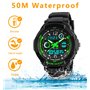 VDSOW Digital Montres pour Enfants garçons - 50 m étanche Sports de Plein air Montre analogique avec Alarme/minuteur/Double Fuse
