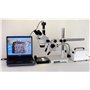 Microscope stéréo trinoculaire sur bras avec perche Zoom 7x-45x