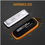 East top Harmonica Advanced Overblow and Bending Harmonica 10 trous Blues Mouth Orgue avec couverture argentée Harmonicas blues 