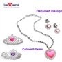 Dress Up America Accessoire Princesse Dress Up - Couronne , 3 Paires De Chaussures, Des Boucles D'oreilles Et Un Collier - Habil