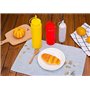 3 PCS Squeeze Bottle Conteneur De Moutarde En Plastique Squeeze Sauce Bouteille Squeeze Ketchup Bouteille avec Twist sur Cap Cou