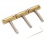 Wilkinson WTB Style Vintage Pontets Tele Compensés Laiton pour Fender Telecaster Guitare électrique, Doré (Jeu de 3)