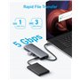 Anker USB-C Hub (14-in-1, Triple Display), triple écran, HDMI 4K @ 60 Hz avec 100 W max, ports de données USB-C USB-A 5 Gbit/s, 