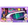 Barbie Coffret Le Pouvoir des Sirènes avec 2 Poupées Malibu Et Brooklyn, 1 Bateau À Fond Transparent 45,7 Cm, 4 Sièges Et Access