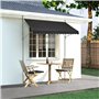 VEVOR Auvent de terrasse rétractable 350 x 120 cm, Store banne Manuel avec manivelle, Hauteur réglable 218-310 cm, abri Pare-Sol