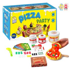 Pizza &Pâte DIY - Kit Argile Autodurcissante Pâte à Modeler, Slime Enfant pour Activités Manuelles Filles et Garçons, Kit Créati Pizza &Pâte DIY - Kit Argile Autodurcissante Pâte à Modeler