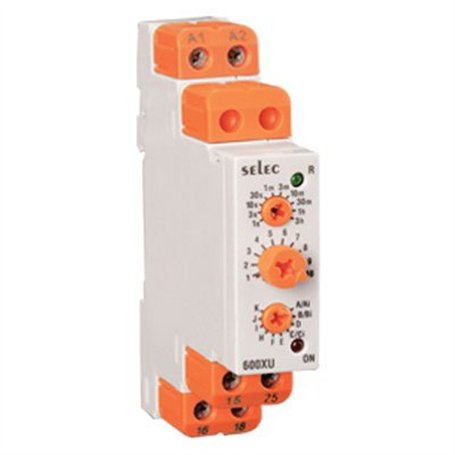 Selec Controls 600XU-A-1-CU Minuteur analogique pour Rail DIN 17