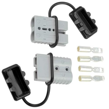 WMYCONGCONG Kit de connecteur de déconnexion Rapide de Batterie 120A pour connecteur de treuil de remorque Gris