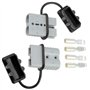 WMYCONGCONG Kit de connecteur de déconnexion Rapide de Batterie 120A pour connecteur de treuil de remorque Gris