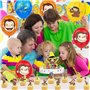 42PCS Monkeys Décoration de Fête, Singe Fournitures de Fête D'anniversaire, Joyeux Anniversaire Bannière Ballon Cupcake Topper p