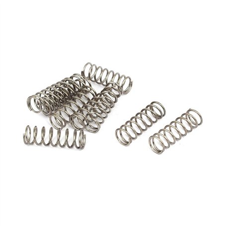 sourcing map Ressort de Compression 1mmx10mmx30mm 304 Acier Inoxydable Argenté 10pcs