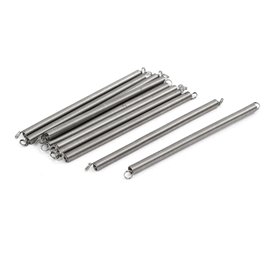 sourcing map Ressort de Traction Ressort de Tension Ressorts d'Extension 0.3mmx3mmx60mm 304 Inoxydable Acier Argenté 10pcs