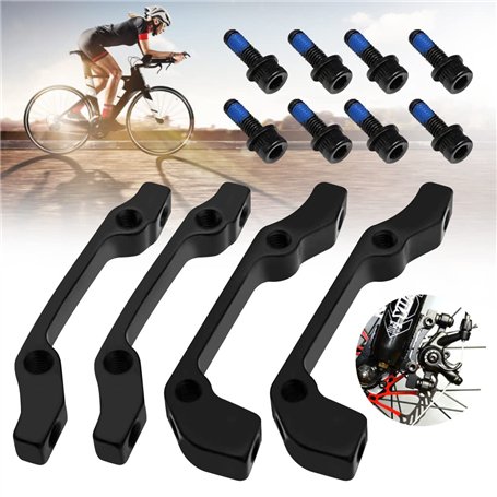 DURANTEY 4 Pièces Adaptateur de Frein à Disque Cadre Adaptateur de Frein à Disque Arrière/180mm avec 8 * Entretoises Adaptateur