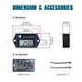 Runleader Tachymètre de Compteur horaire numérique, Rappel d'entretien, Rappel de régime Maximal, Utilisation pour Tondeuse à Ga