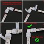 CESFONJER Fil sans soudure LED RVB, 4 broches 10mm large bande à bande, connecteur sans soudure à angle droit en forme L à 4broc