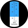 HHTEC distillat réfractomètre Alcool 0-80% v/v réfractomètre à Main Compteur d'alcool pour spiritueux Boissons distillées et éth