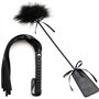 2 PCS Plume chatouilleuse Jouet sexuel Plume Flirter avec Flogger Cuir Équitation Fouet érotique Jouet sexuel Accessoires pour B