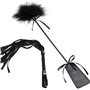 2 PCS Plume chatouilleuse Jouet sexuel Plume Flirter avec Flogger Cuir Équitation Fouet érotique Jouet sexuel Accessoires pour B