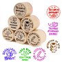 6PCS Tampons Bois En Caoutchouc pour Enseignants Tampons Récompense Motivation Phrase Appréciations Encouragement Cadeau pour Fê