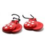 CASTANETS ESPAGNOLS ROUGE ET BLANC POUR ADULTES bois massif