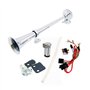 YIYDA Car Horn Klaxon 150DB Klaxon de voiture 45cm Air Horn avertisseur Chrome Zinc Unique trompette Camion Air Horn avec compre