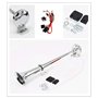 YIYDA Car Horn Klaxon 150DB Klaxon de voiture 45cm Air Horn avertisseur Chrome Zinc Unique trompette Camion Air Horn avec compre