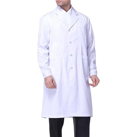 Sasairy Unisexe Blouse de Chimie Blanche