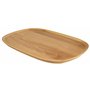 EFO Plateau de Service Ovale en Bois - Plateau Ovale en Bois de Hêtre Biologique- Une excellente option comme Plateau de Service