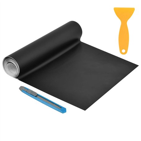 Rouleau de Film de Voiture en Vinyle Noir Mat 300CM avec Grattoirs