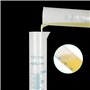 LOLYSIC Lot de 10 cylindres gradués en plastique transparent de 100 ml,Pistons à verre à essai de laboratoire durable,Lignes de 
